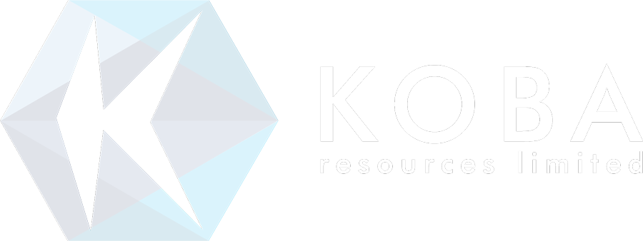 Koba Resources Logo, reverse in white